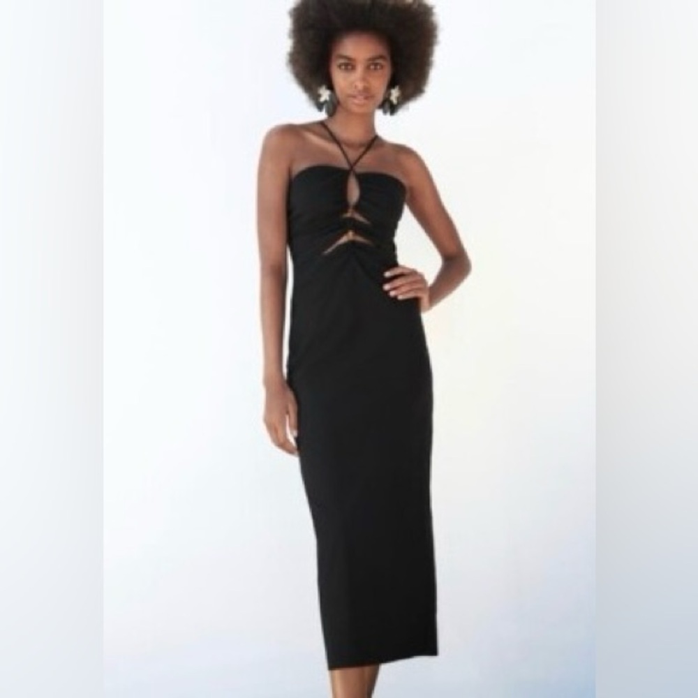 Zara Black Midi Dress
